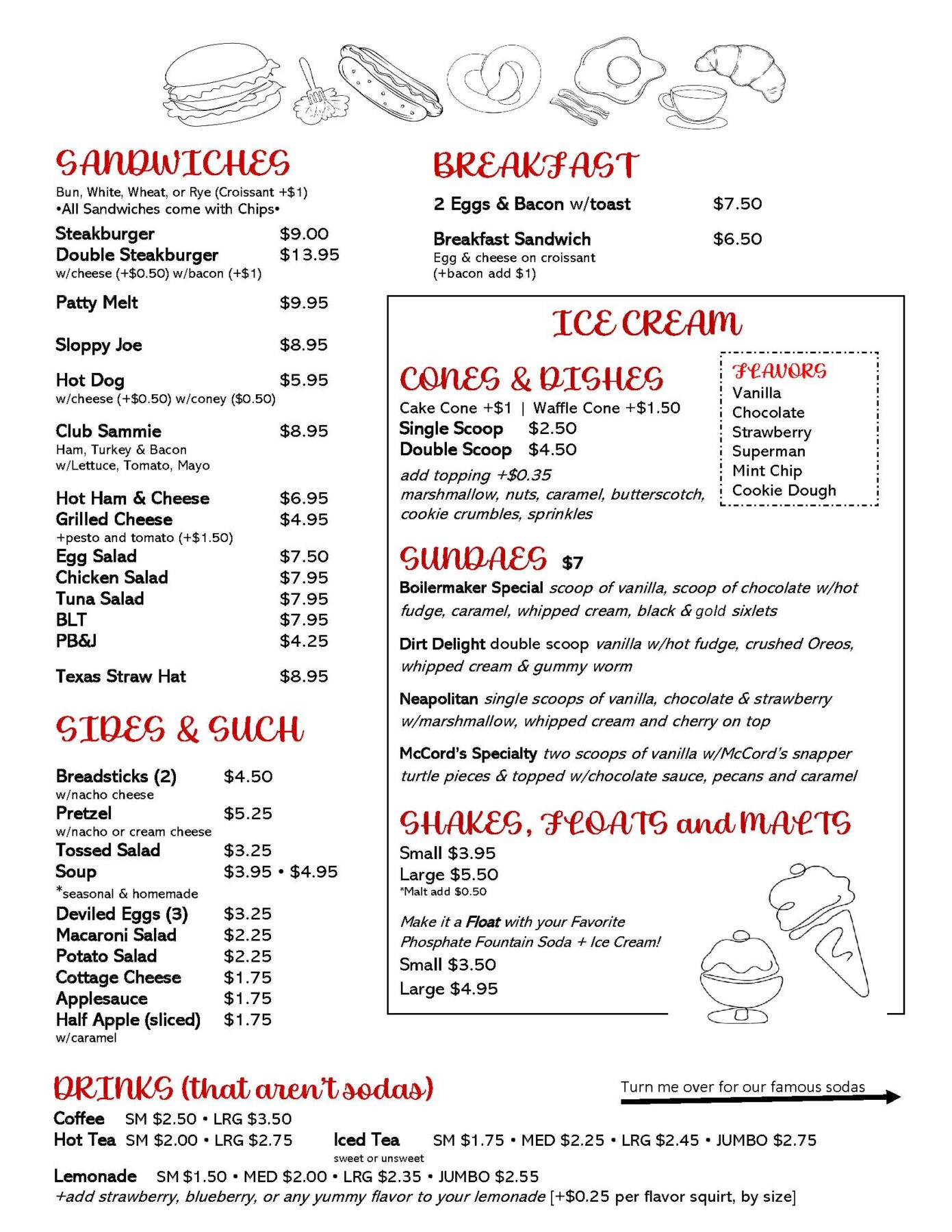 McCord Candies Menu_front