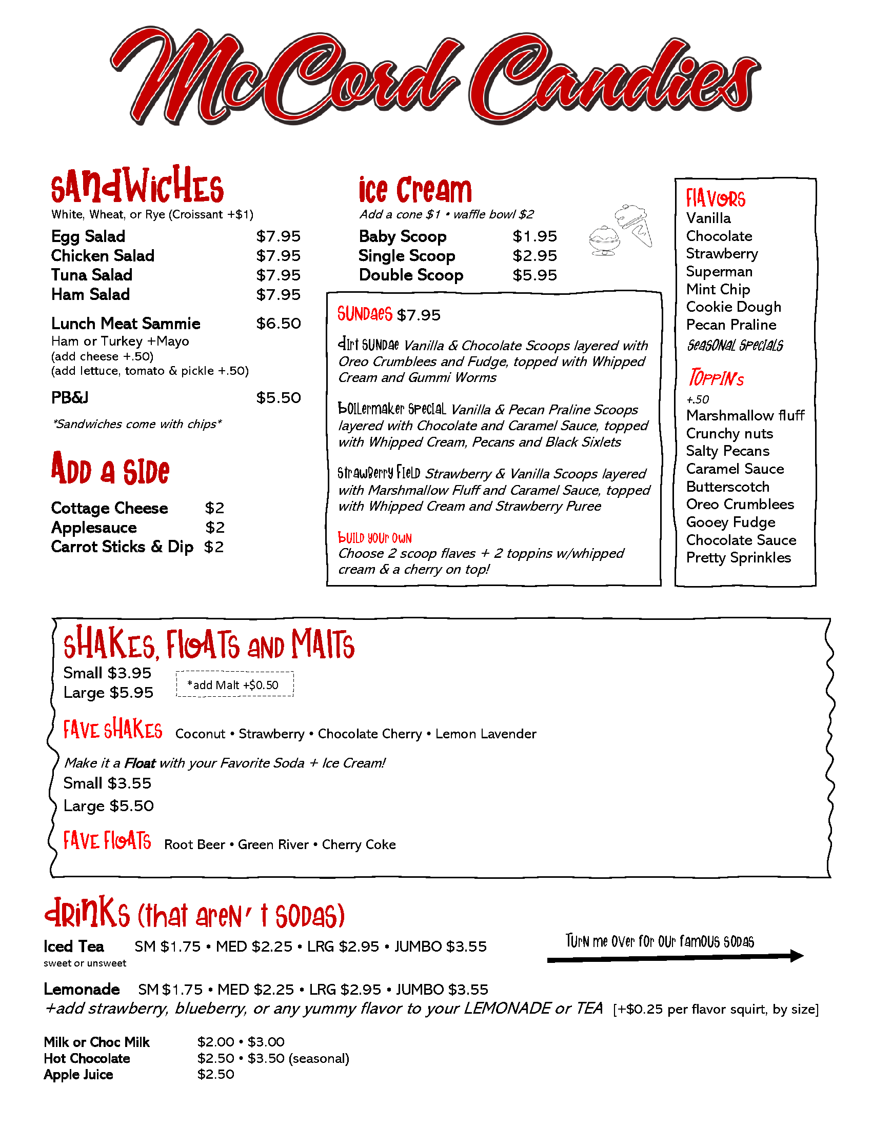 McCord Candies Menu_NEW MENU COLD FOOD_PAGE1
